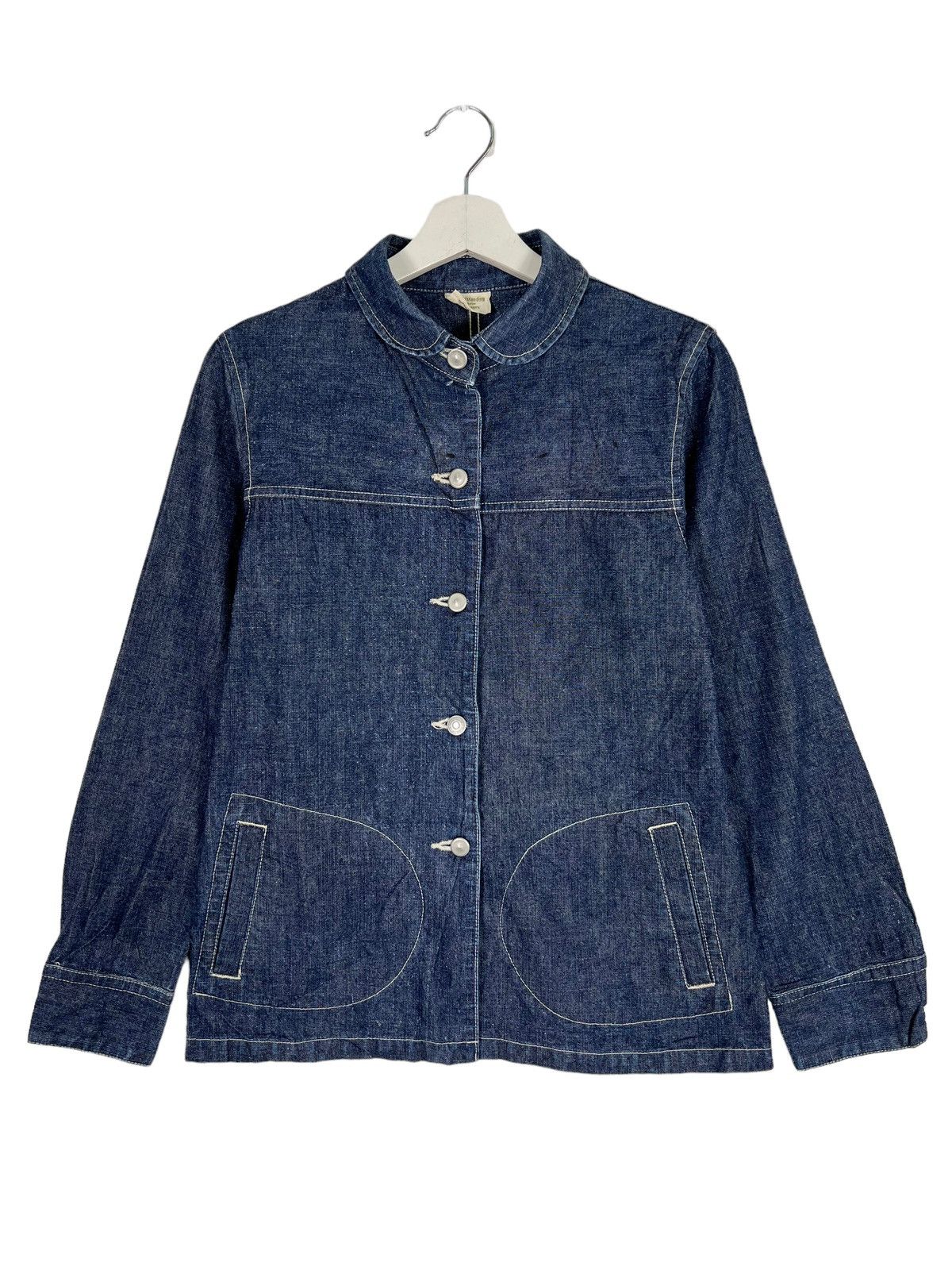 Japanese Brand 💥 DUNGAREES by JOHNBULL NAVY JACKET Size M / US 6-8 / IT 42-44 - 5 Thumbnail