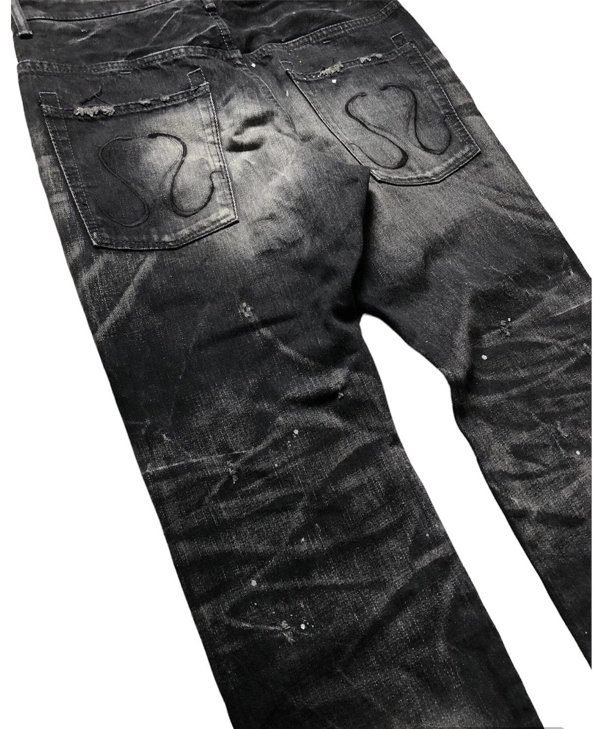 CIVARIZE Civarize wash distressed paint splatter drop crotch jeans Size US 30 / EU 46 - 13 Thumbnail