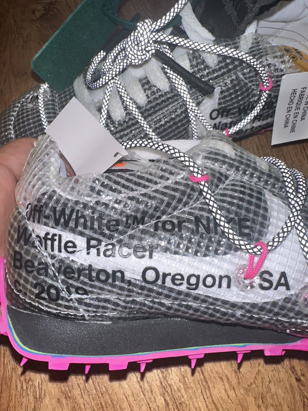 Nike × Off-White Nike Waffle Racer Off-White Black (Women's) Size US 8.5 / IT 38.5 - 8 Thumbnail