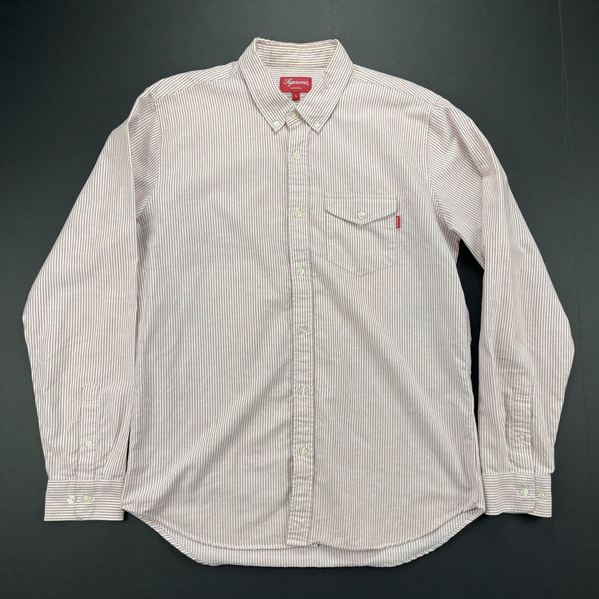 Supreme Supreme Stripe Button Down Oxford Shirt | Grailed