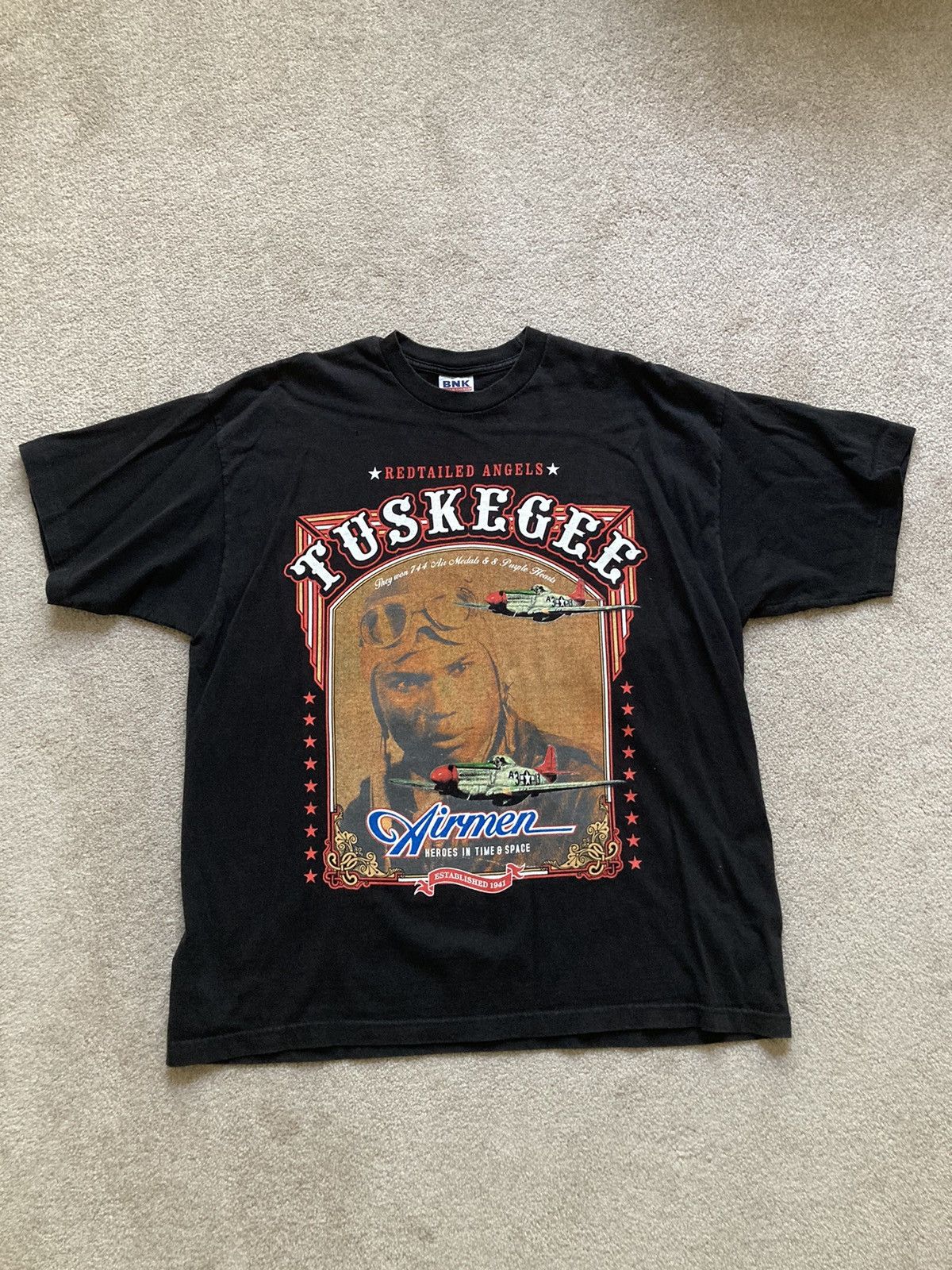 Vintage Vintage Tuskegee Airmen Graphic T-Shirt Size US XXL / EU 58 / 5 - 2 Thumbnail