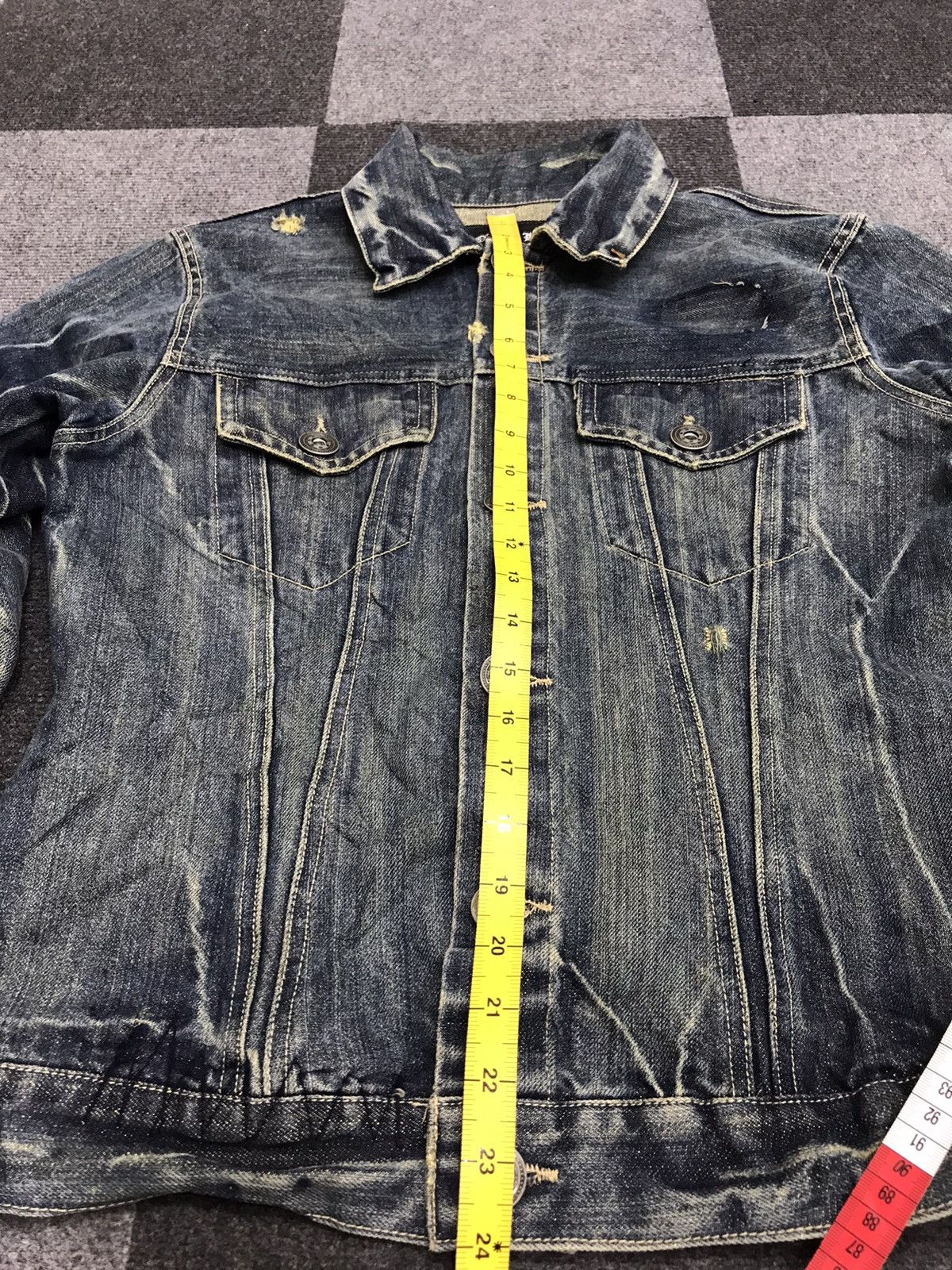 Japanese Brand POINT LOMA Japan Distressed Slim Fit Denim Jacket Size US S / EU 44-46 / 1 - 13 Thumbnail