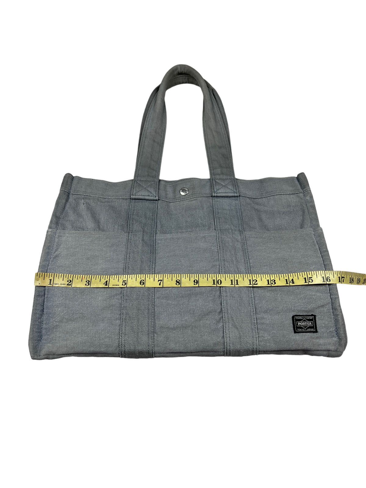 Head Porter × Porter Head Porter Grey Denim Tote Bag Size ONE SIZE - 11 Thumbnail