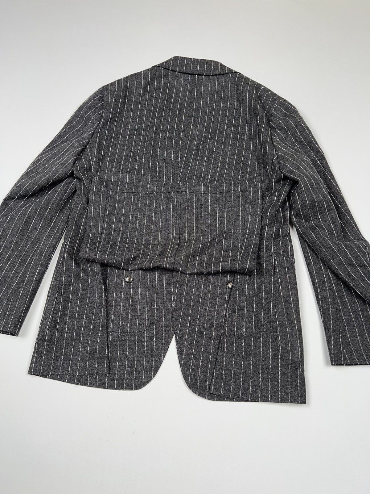 Suitsupply Suitsupply Striped Wool Havana Patch Traveler Blazer Jacket Size 40R - 19 Thumbnail