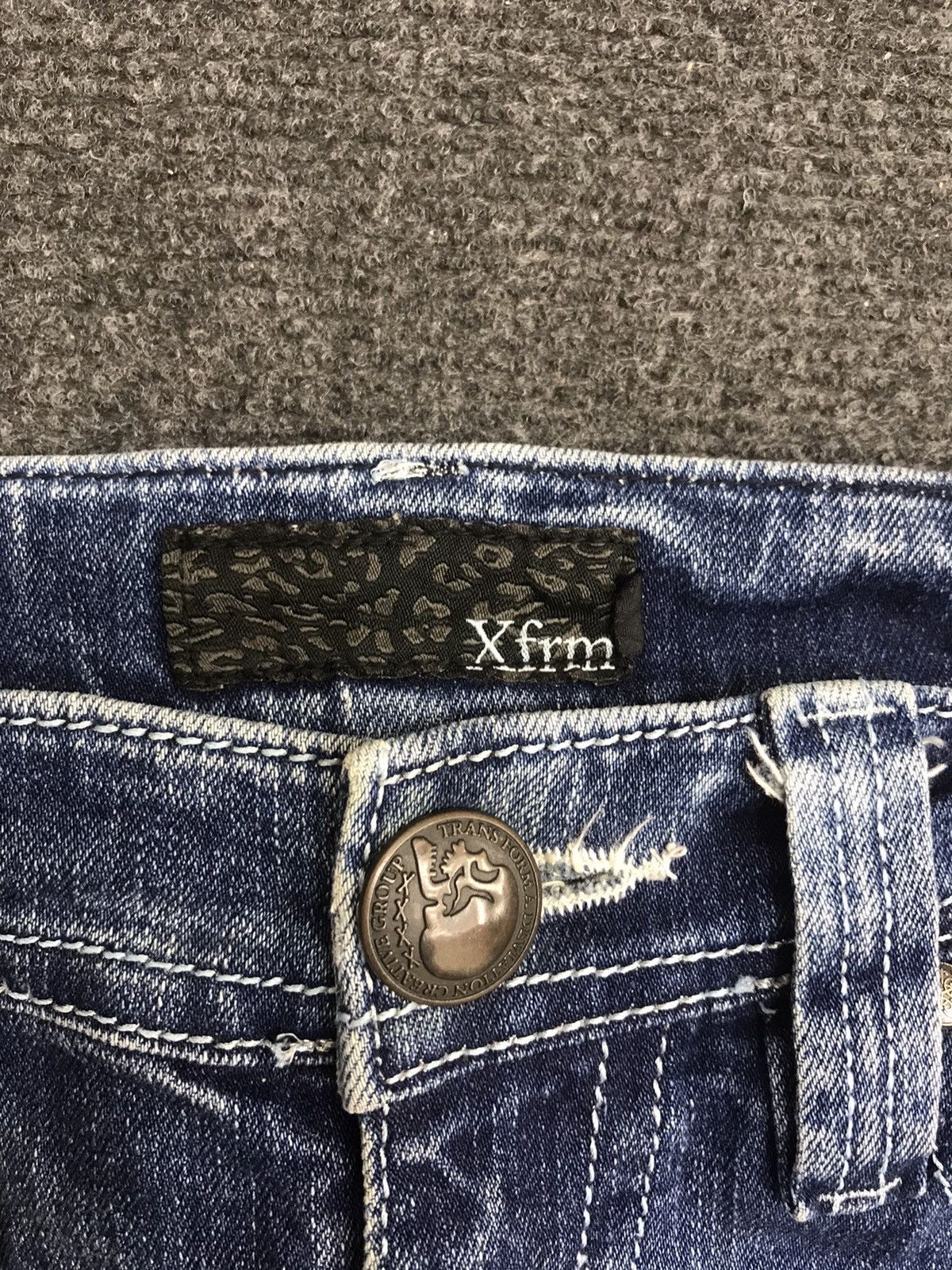 Japanese Brand Xfrm Japan Punk Ankle Cut Flare Jeans Size US 30 / EU 46 - 4 Thumbnail