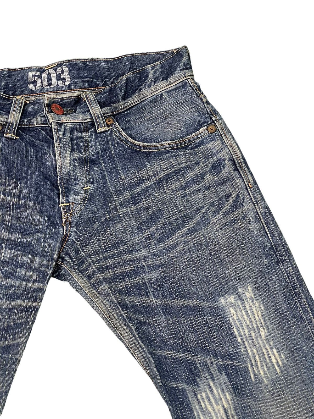 Edwin Flare Jeans Edwin Japan Distress Acid Wash Boot Cut 6🟦1 Size US 32 / EU 48 - 9 Thumbnail