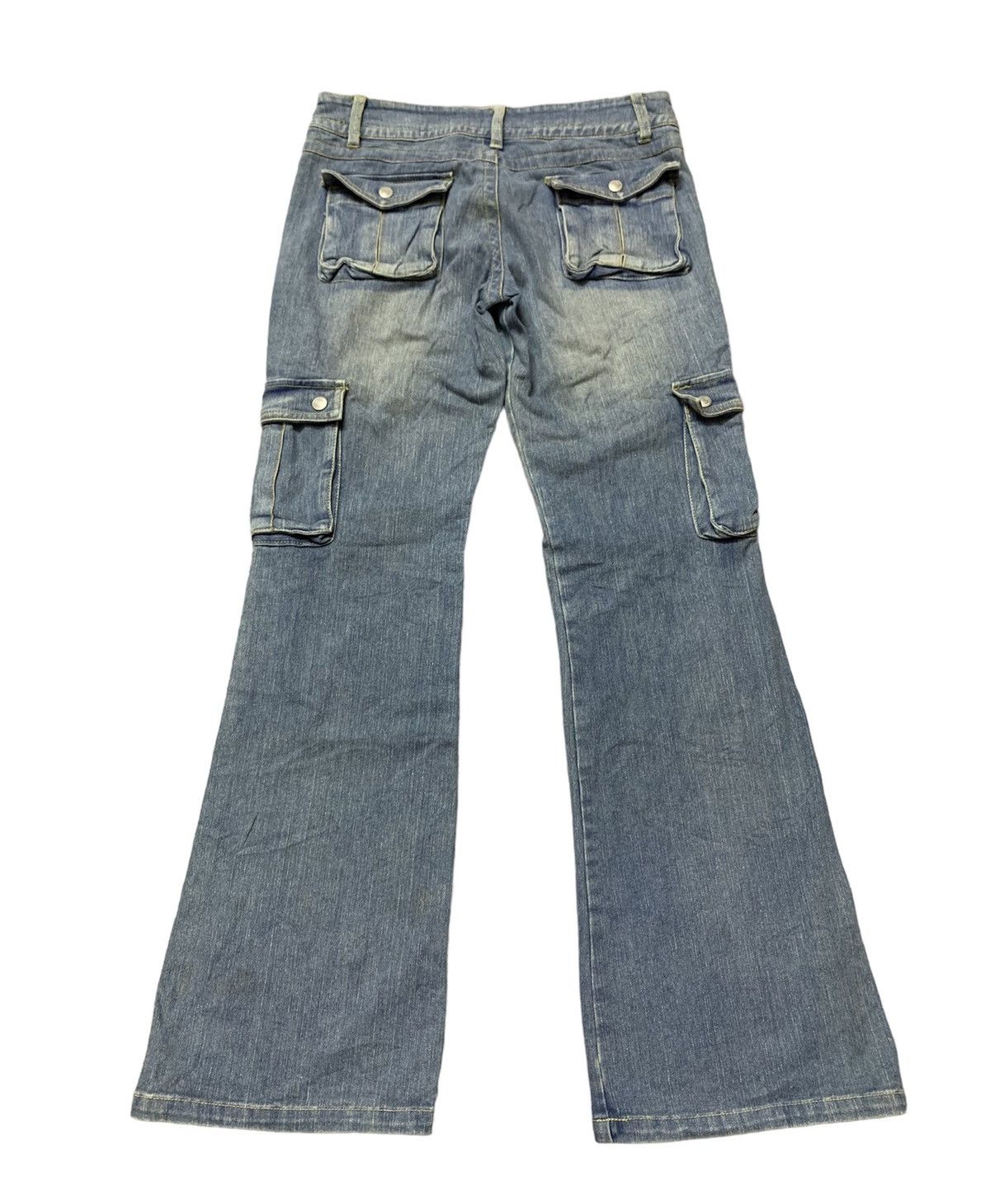 Japanese Brand Flare Japanese Brand SKY BOMBER Cargo Denim Pants Size US 30 / EU 46 - 2 Thumbnail