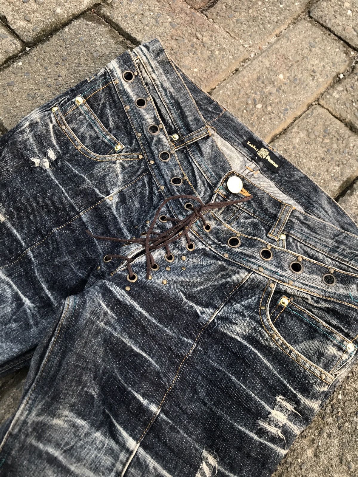 Japanese Brand Japanese brand Lowbox double waist denim Size US 33 - 4 Thumbnail