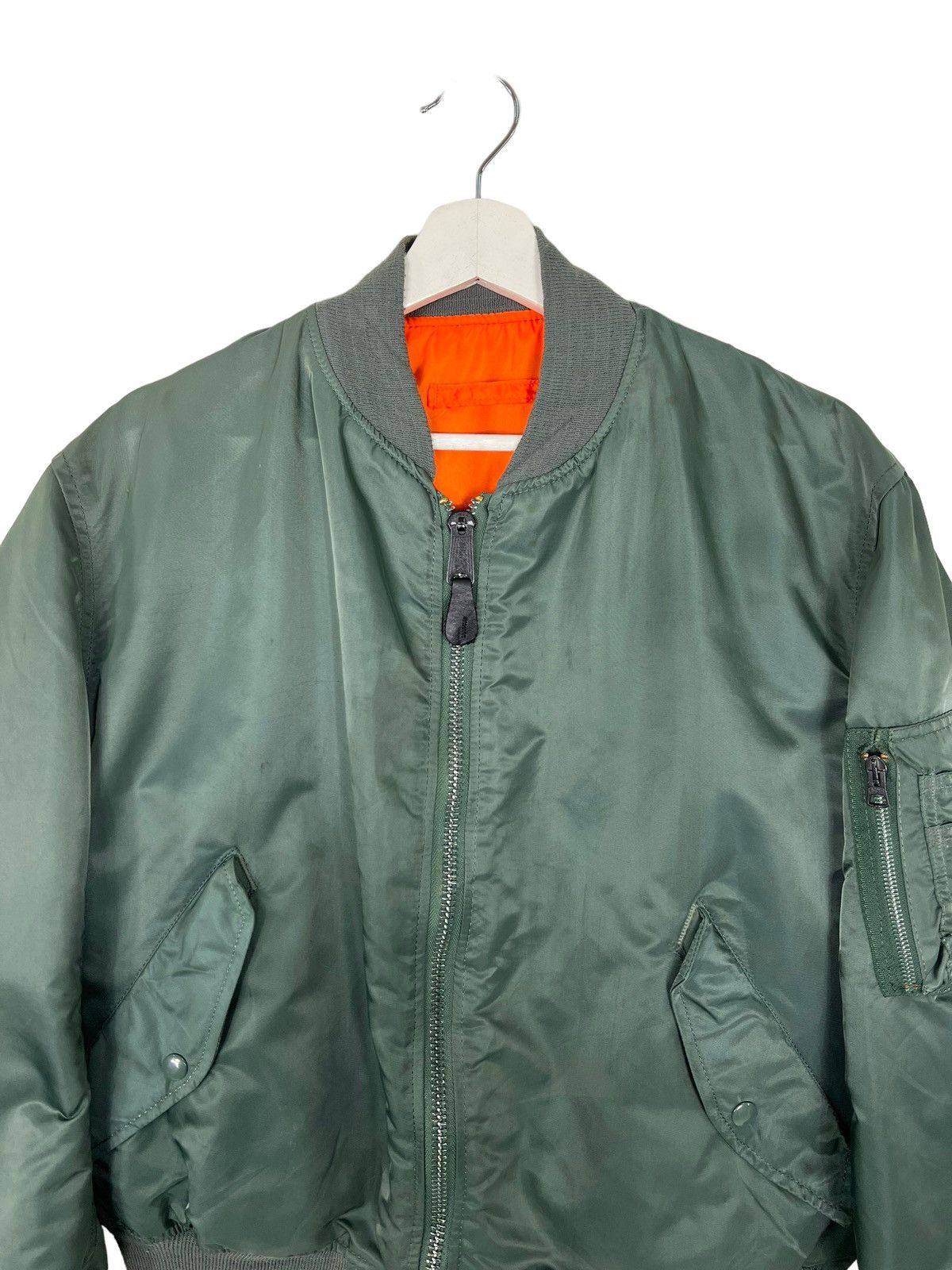 Alpha Industries 🔥 70s RIOT RIOT VINTAGE MA-1 ALPHA BOMBER JACKET MADE IN USA Size US L / EU 52-54 / 3 - 2 Thumbnail