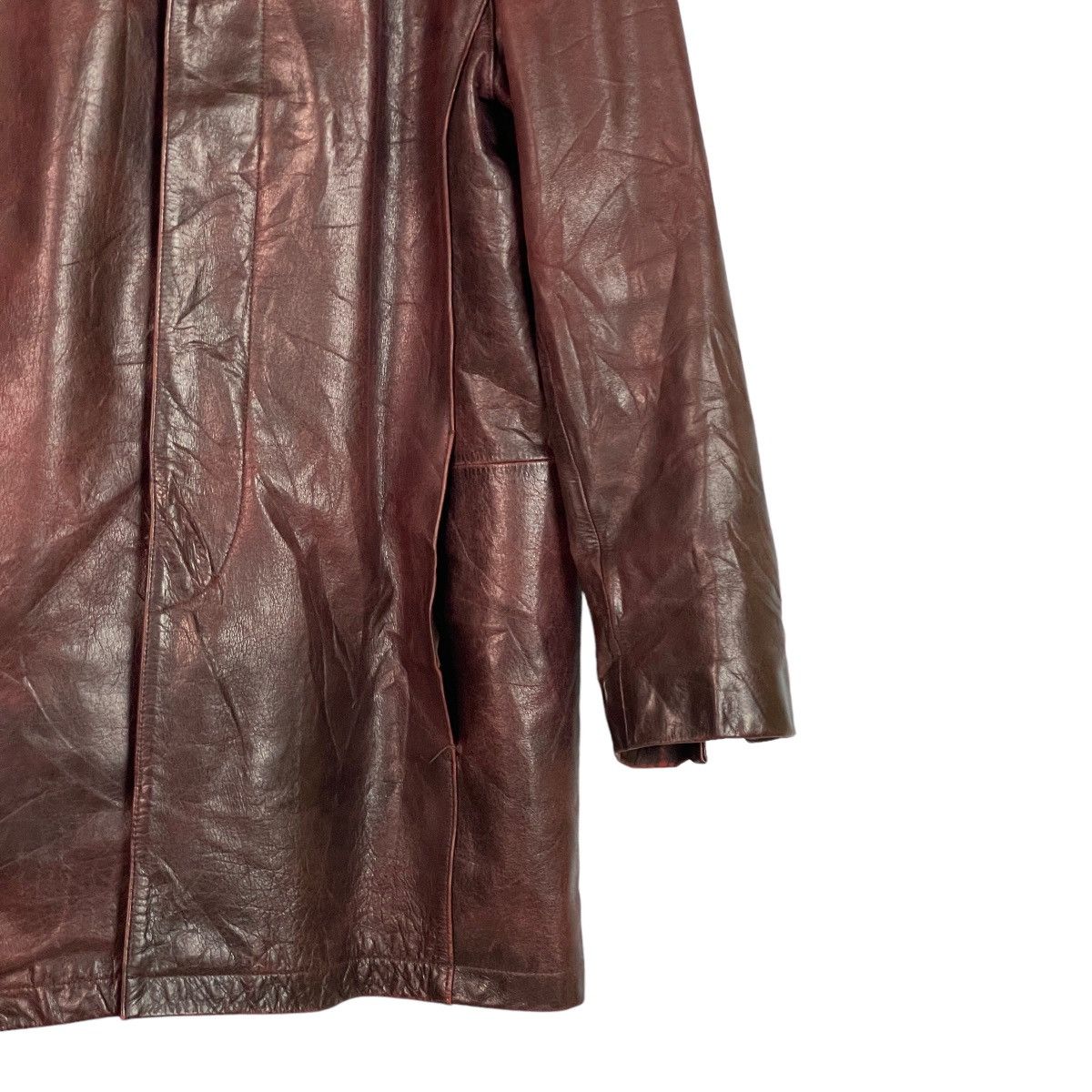 Genuine Leather The Suit Company Cowhide Leather Long Jacket Size US L / EU 52-54 / 3 - 4 Thumbnail