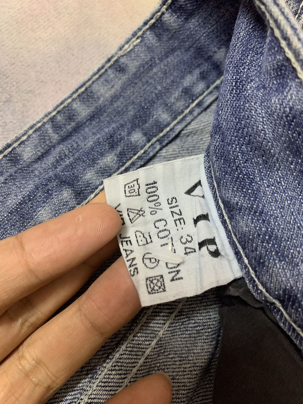 Hysteric Glamour Japanese Brand VIP JEANS Double Knee Straight Washed Denim Size US 35 - 7 Thumbnail