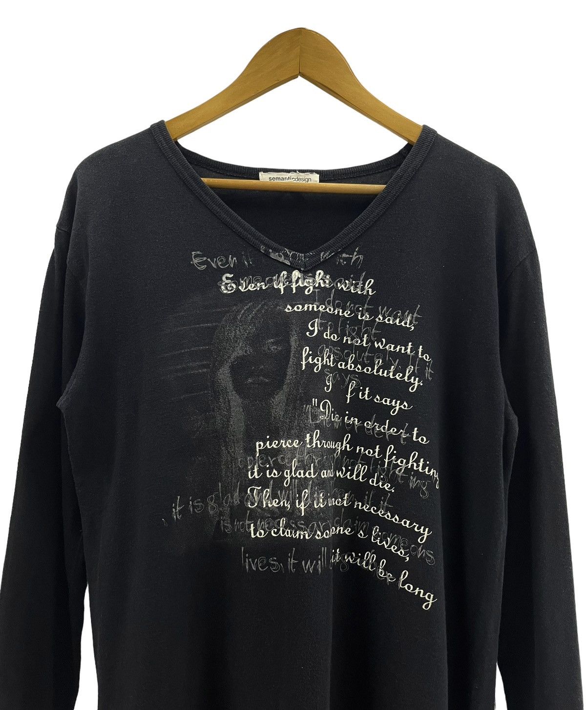 image of If Six Was Nine x Ppfm Semantic Design Japan Long Sleeve Shirt in Black, Men's (Size XS)