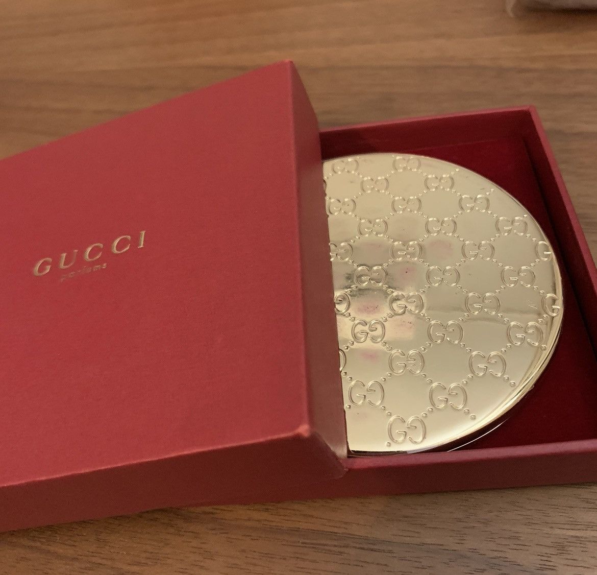 Gucci Gucci gold monogram double pocket mirror Size ONE SIZE - 4 Thumbnail