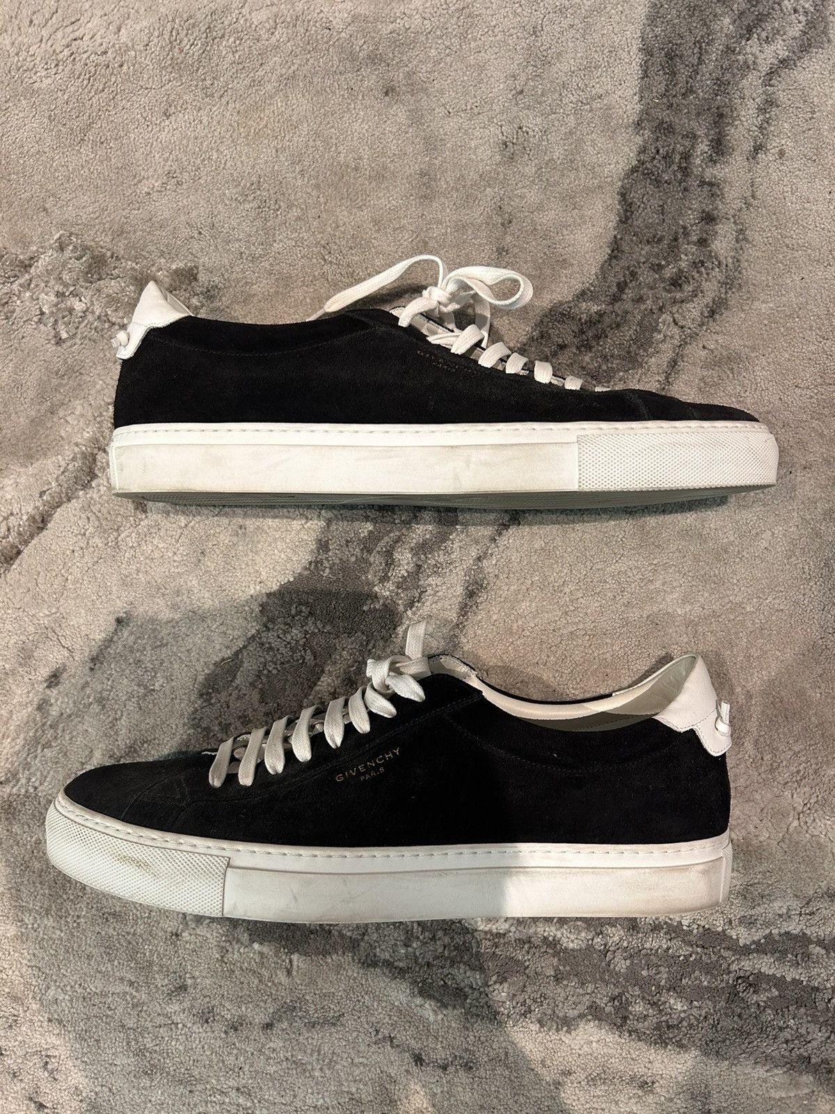 Givenchy Urban Street Black Suede Sneakers GIVENCHY SNEAKERS URBAN STREET MEN LEATHER BLACK SILVER 41  main image 3