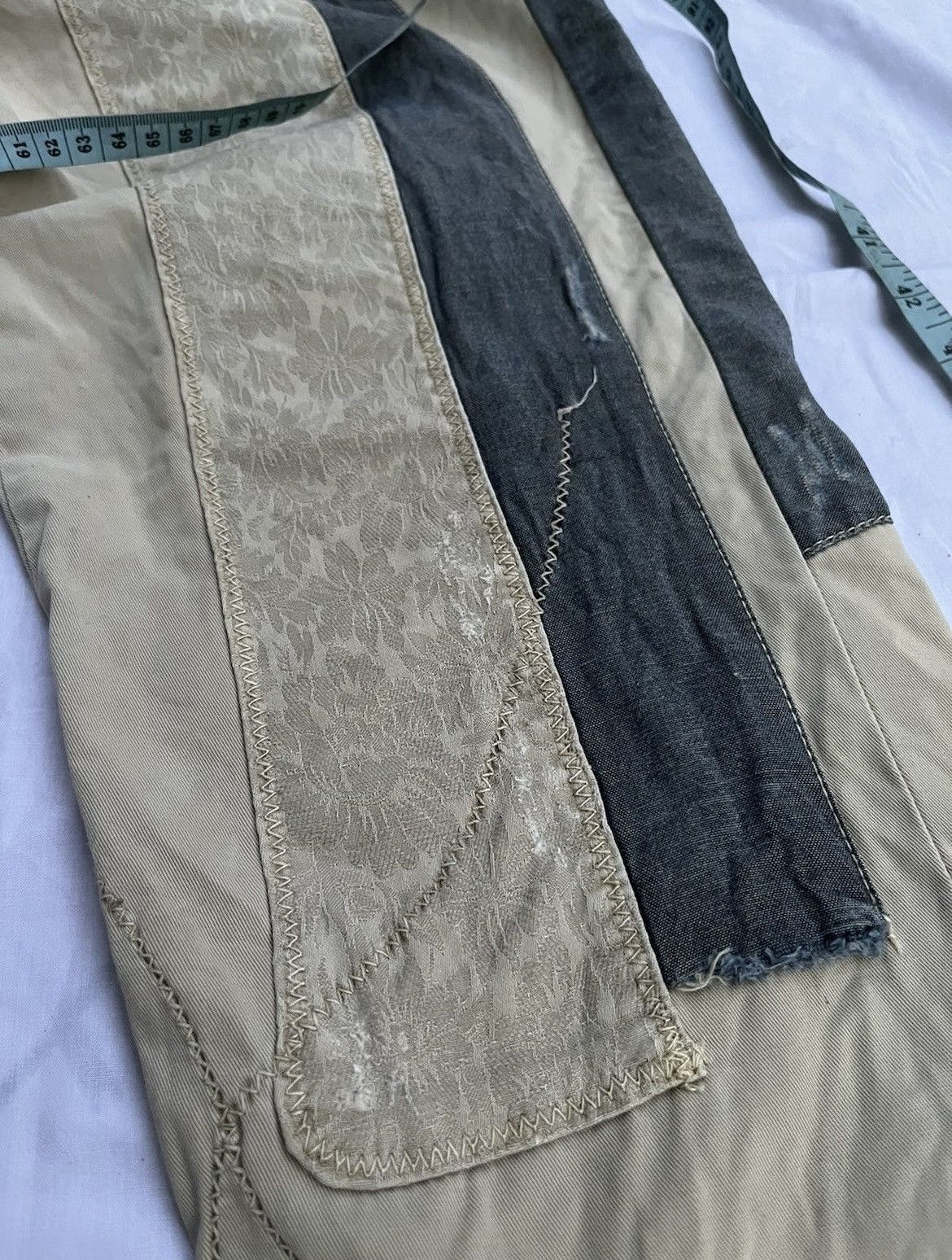 Zara (A63). RARE ZARA MAN DENIM COUTURE PATHWORK PANTS Size US 35 - 13 Thumbnail