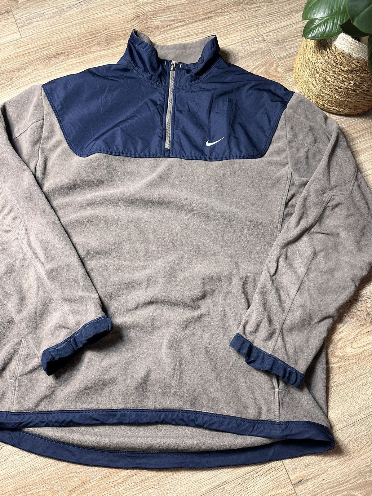 Nike × Vintage NIKE VINTAGE Y2K FLEECE ZIP 1/3 NEYLON DRILL Size US L / EU 52-54 / 3 - 2 Thumbnail