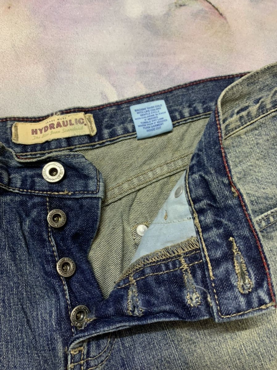 Hysteric Glamour Flare Japanese Brand HYDRAULIC Mud Washed Denim Size US 33 - 4 Thumbnail