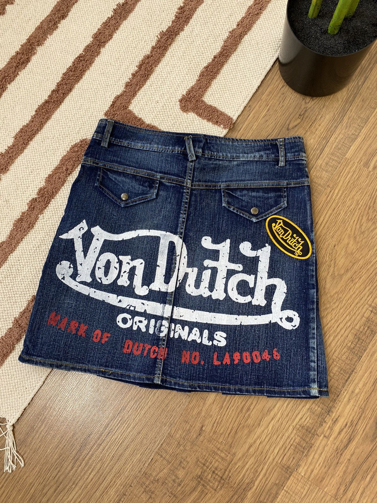 Von Dutch VINTAGE RARE VON DUTCH PLEATED PRINTED MISI SKIRT Size 32" / US 10 / IT 46 - 3 Thumbnail