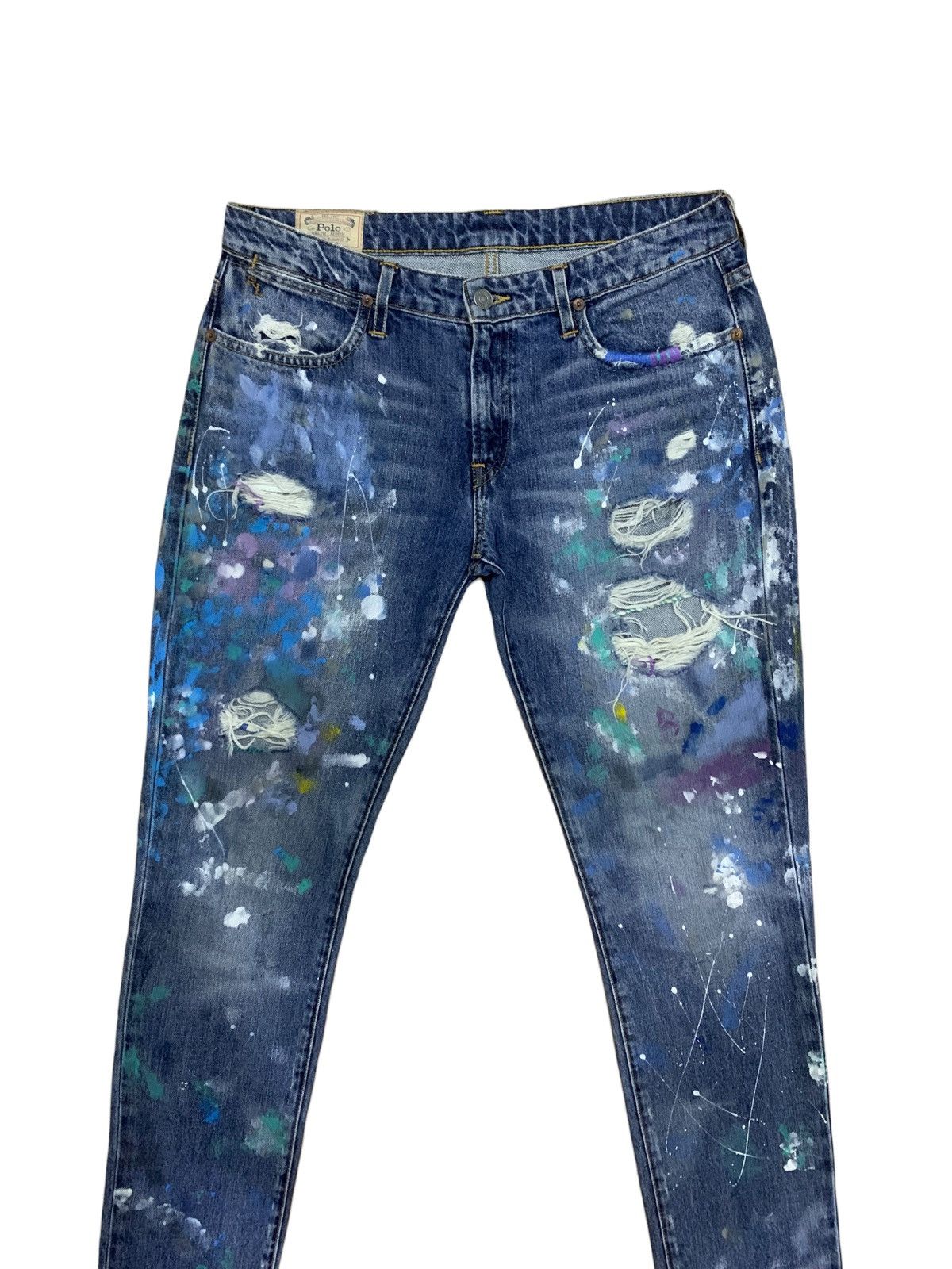 Polo Ralph Lauren Polo Ralph Lauren Astor Jillian Wash Paint Splatter Jeans Size US 32 / EU 48 - 5 Thumbnail
