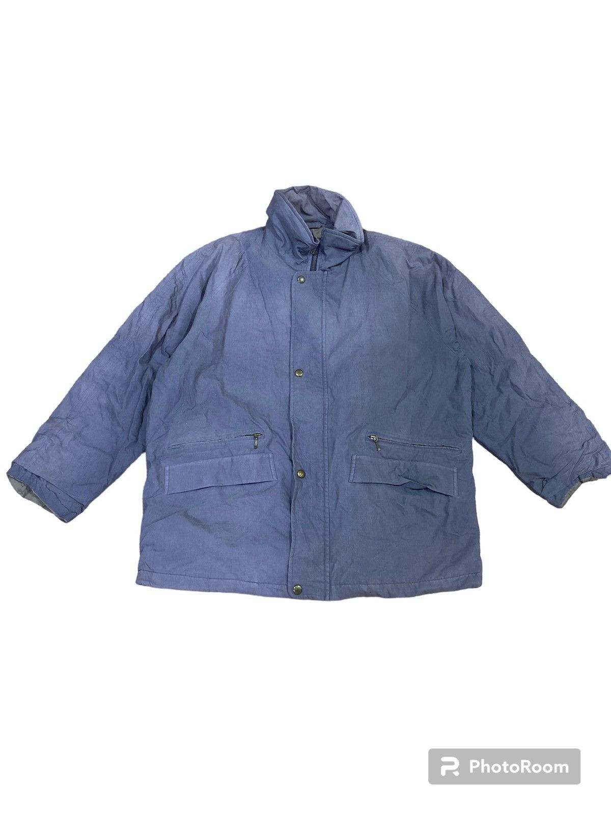 Vintage BURBERRYS zip up button jacket size Medium -A