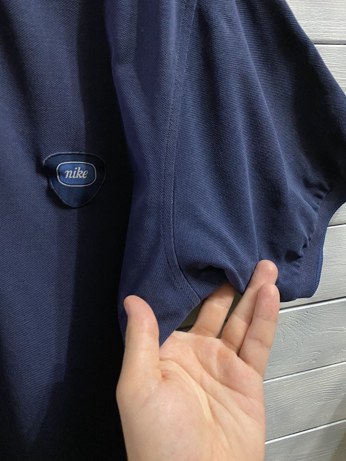 Nike Rare Vintage Polo Nike Small swoosh drill Y2K style. Size US M / EU 48-50 / 2 - 4 Thumbnail