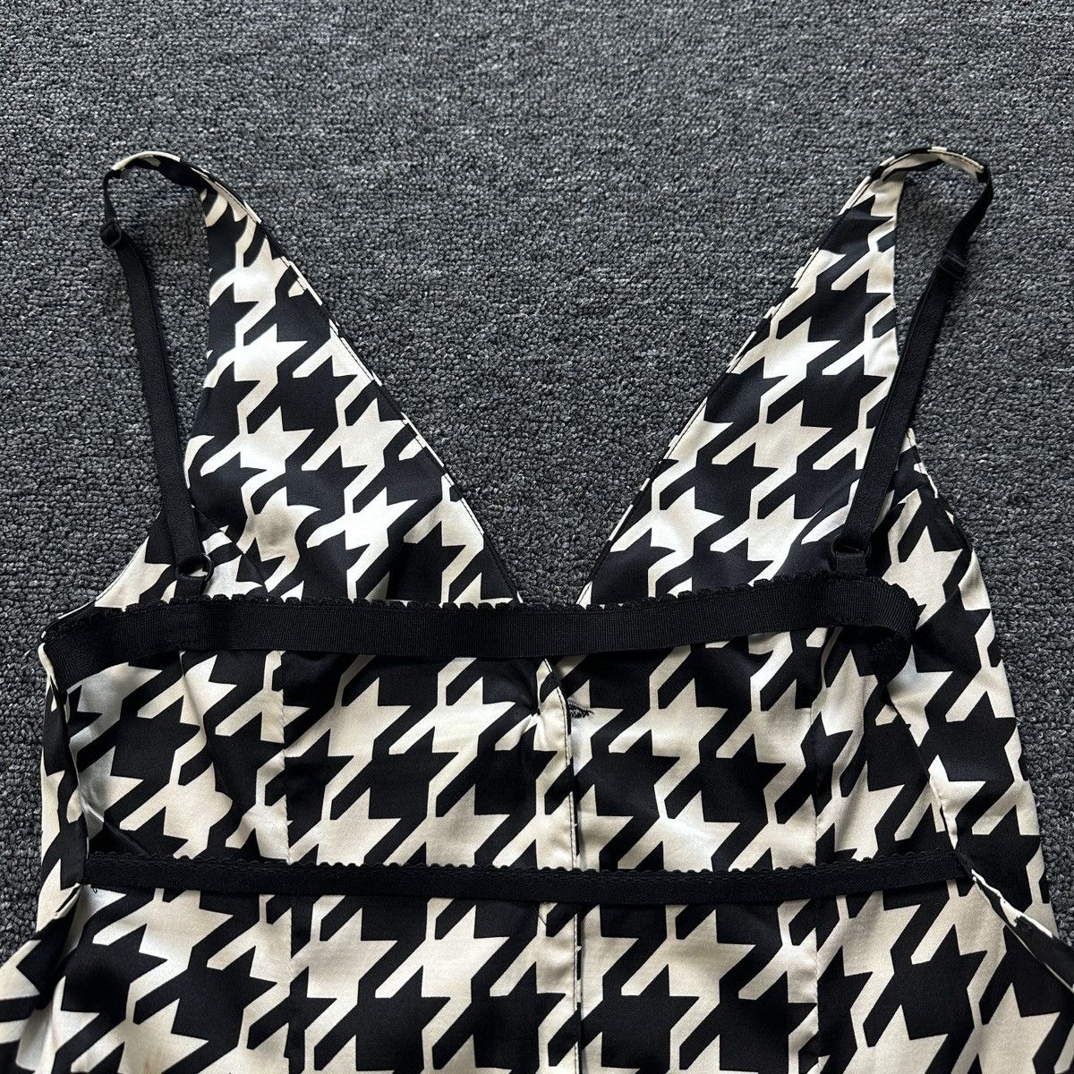 Dolce & Gabbana Vintage Archive Dolce & Gabbana Houndstooth Silk Vest Size M / US 6-8 / IT 42-44 - 8 Thumbnail