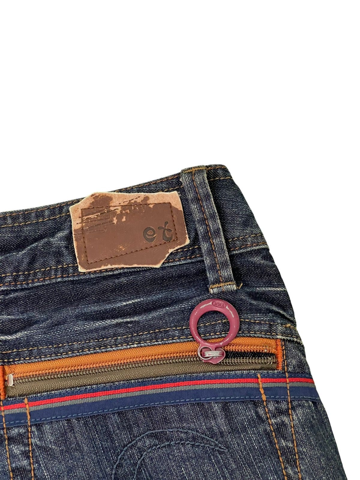 Japanese Brand Wide Leg Jeans Et Boite Japan Distress Low Rise 6🟦0 Size US 29 - 20 Thumbnail
