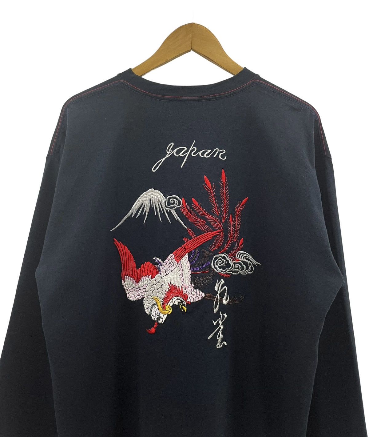Vintage Sukajan Souvenir Embroidery Logo Long Sleeves