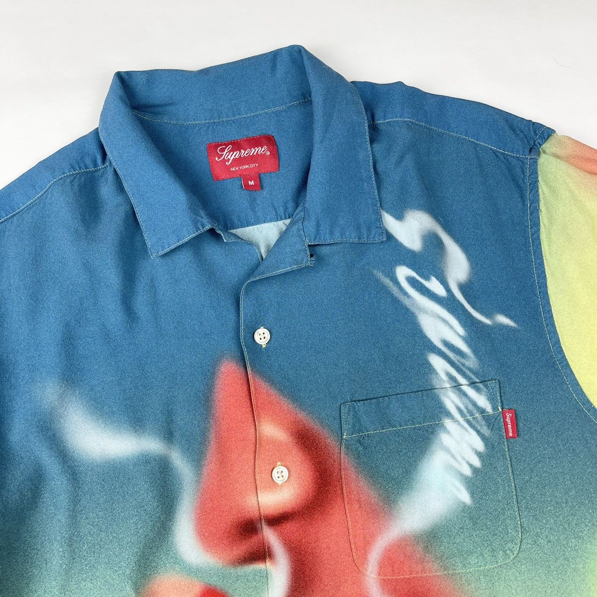 Supreme Supreme Blow Back Rayon Shirt Kiss Smoke Button Up Down | Grailed