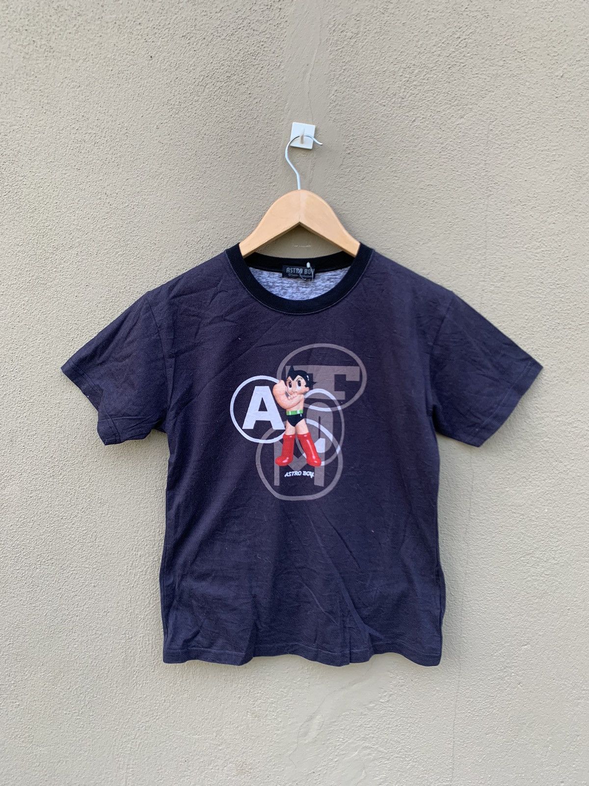 image of Anima x Vintage Japanese Cartoon Anime Astro Boy Tee in Black, Women's (Size Small)