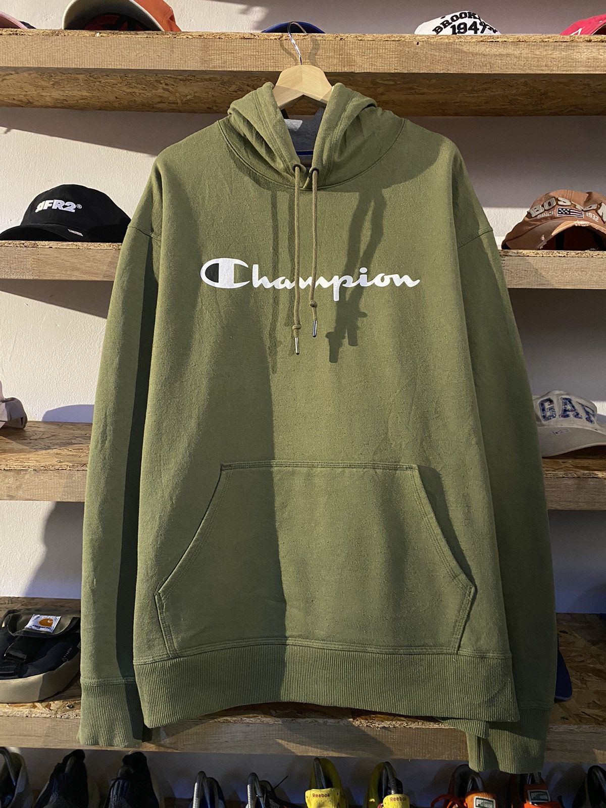 Hoodie Champion Spellout Vintage Rare Colour