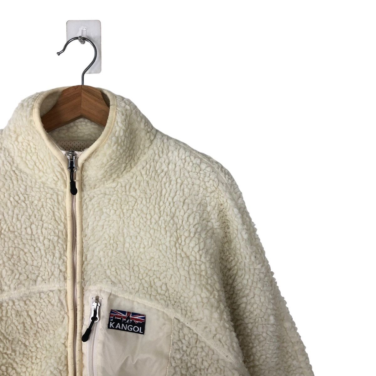 Japanese Brand VINTAGE DIP PILE SHERPA FLEECE JACKET KANGOL USA Size US S / EU 44-46 / 1 - 5 Thumbnail