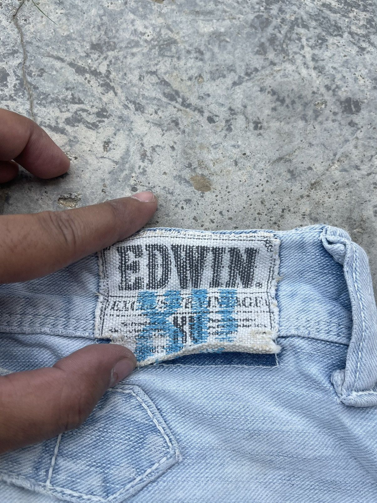 Edwin × Vintage Vintage Edwin Bootcut Distressed Jeans Size US 33 - 4 Thumbnail