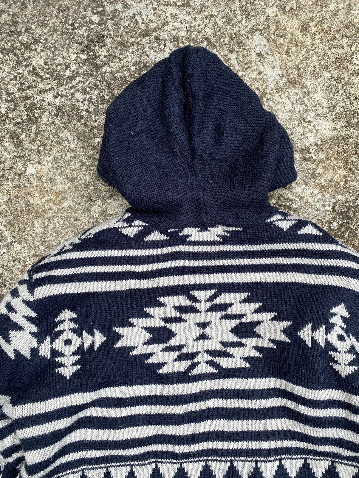 Japanese Brand Azul by Moussy Knitted Zipper Hoodie Size US L / EU 52-54 / 3 - 8 Thumbnail