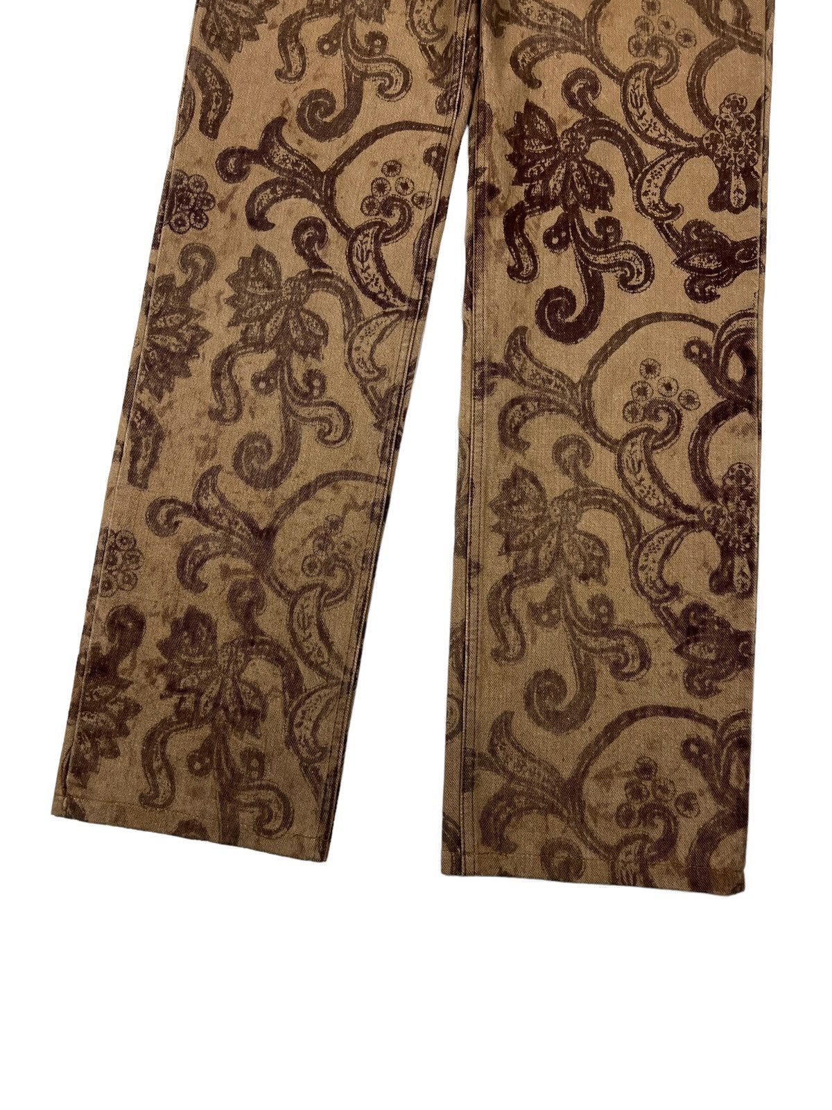 Yoshiyuki Konishi Yoshiyuki Konishi Paisley Printed Denim Size US 31 - 3 Thumbnail