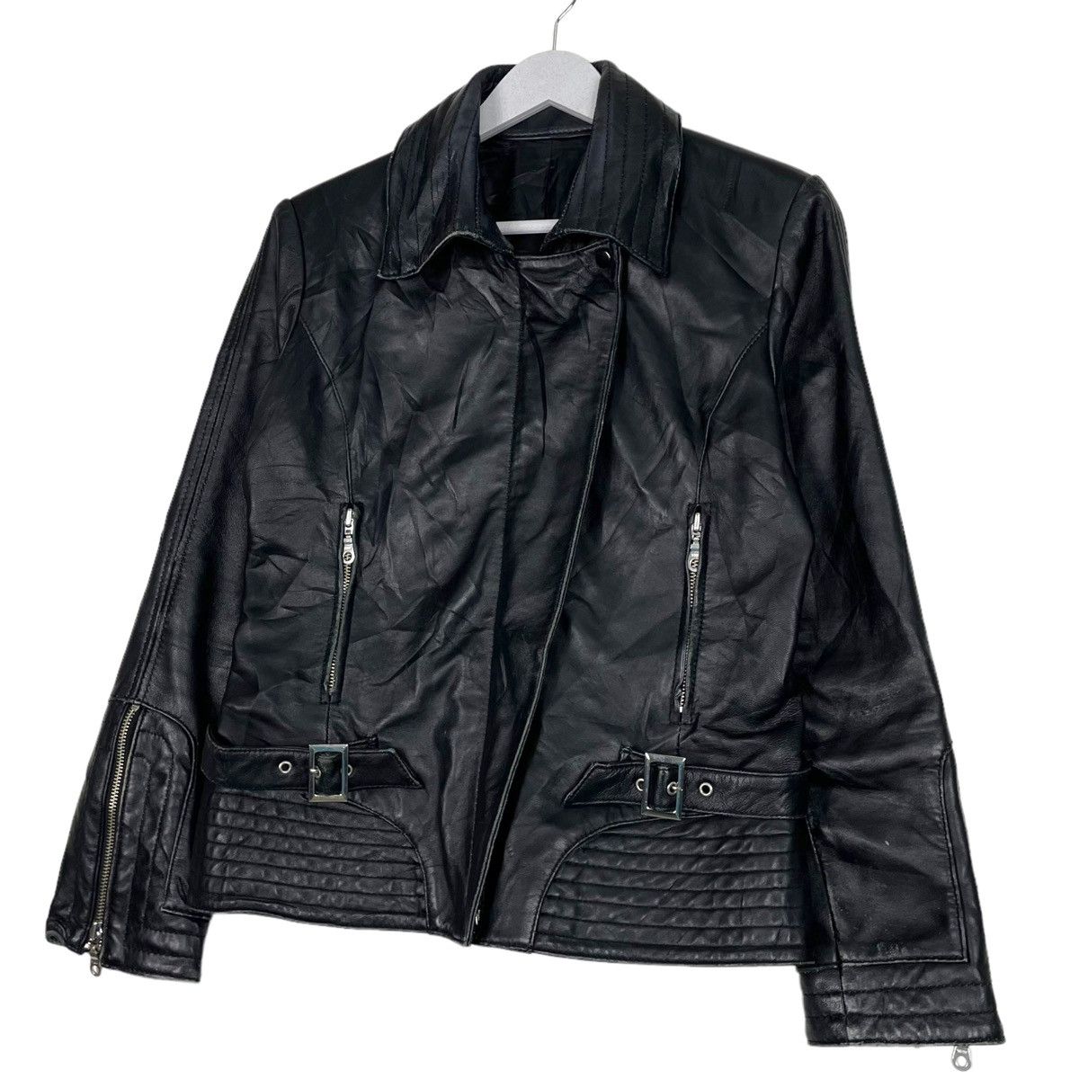 Japanese Brand × Other × Urban Outfitters 💥ROCKSTAR BIKER PU SYNTHETIC LEATHER JACKET Size US S / EU 44-46 / 1 - 2 Thumbnail