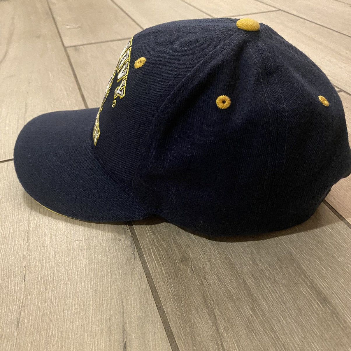 New Era × Stussy Vintage 90s Navy Blue Navy Graphic Hat OS Size ONE SIZE - 5 Thumbnail