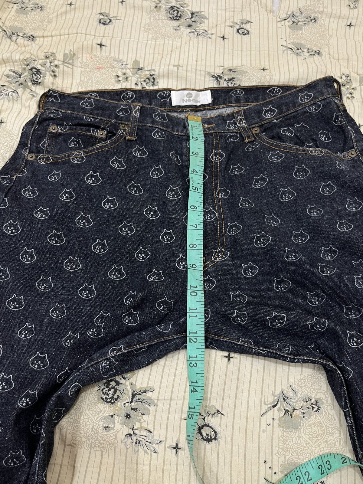 Issey Miyake (Rrrr). RARE NE-NET ISSEY MIYAKE FULLPRINT CAT LOGO Size US 33 - 21 Thumbnail