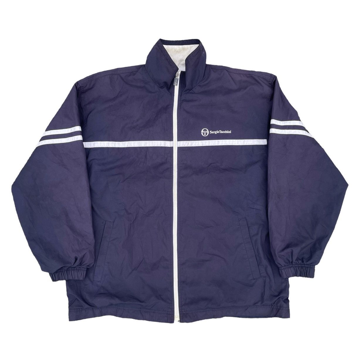 Sergio Tacchini × Vintage VINTAGE SERGIO TACCHINI EMBROIDERED SPELL OUT JACKET Size US L / EU 52-54 / 3 - 1 Thumbnail