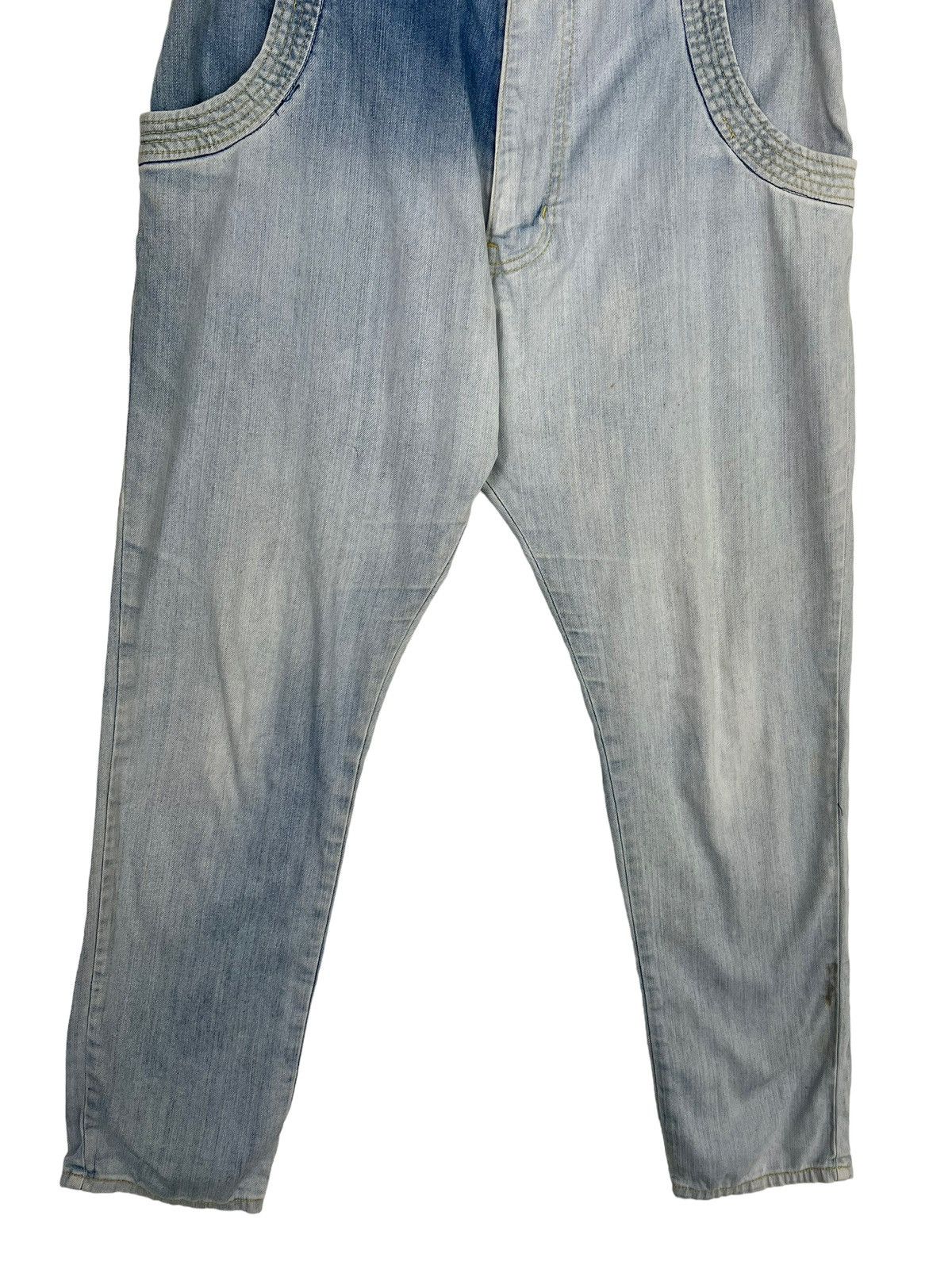 Issey Miyake 🔥 NENET PICMENT DYED ICE BLUE MONKEY DENIM PANTS Size US 30 / EU 46 - 4 Thumbnail