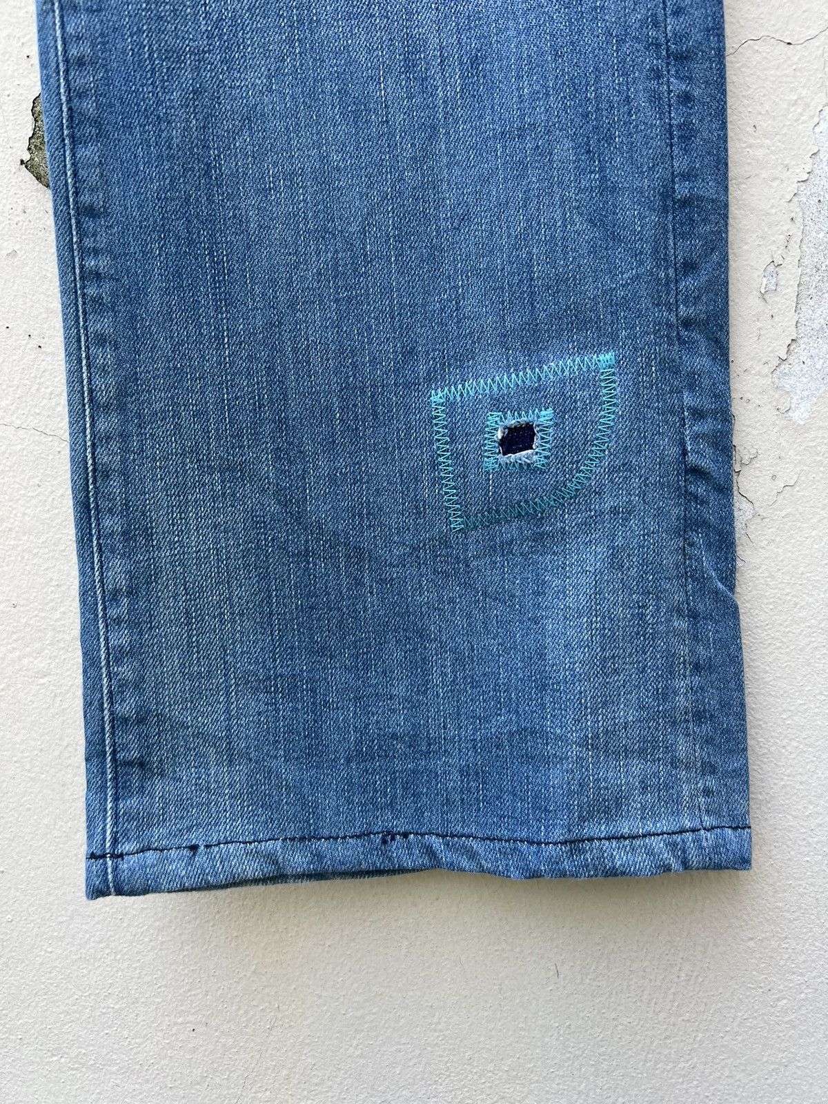 Earnest Sewn Vintage Earnest Sewn Distress Patchwork Denim Bootcut Jeans Size US 32 / EU 48 - 14 Thumbnail