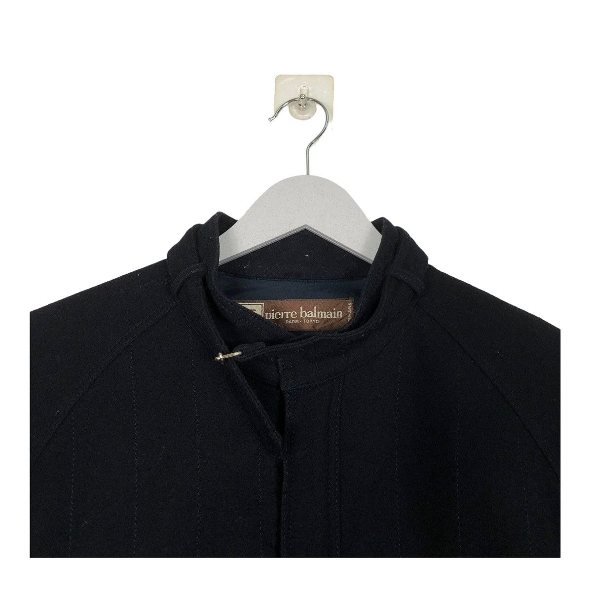 ジャケット・アウター 90's PIERRE BALMAIN wool jacket L PIERRE BALMAIN VINTAGE 90`S BEIGE NAVY JACKET WINDBREAKER