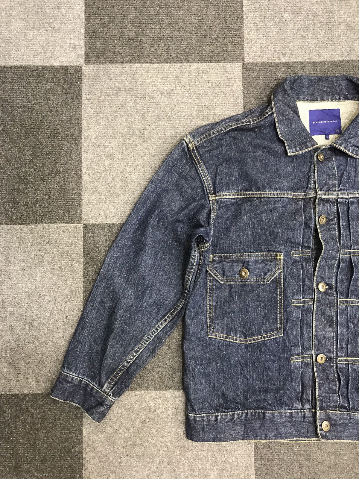 Japanese Brand SEVENDAYS=SUNDAYS Type 2 Oversize Trucker Jacket Size L / US 10 / IT 46 - 5 Thumbnail