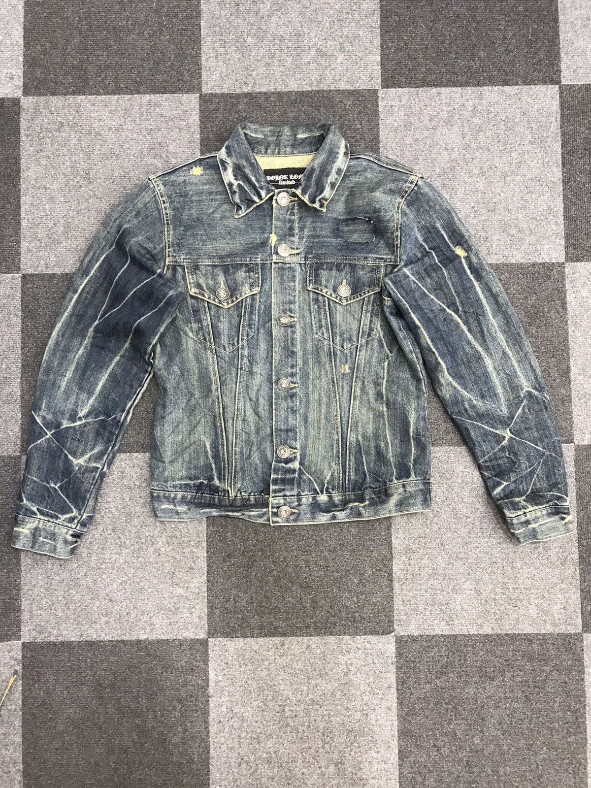Japanese Brand POINT LOMA Japan Distressed Slim Fit Denim Jacket Size US S / EU 44-46 / 1 - 3 Thumbnail