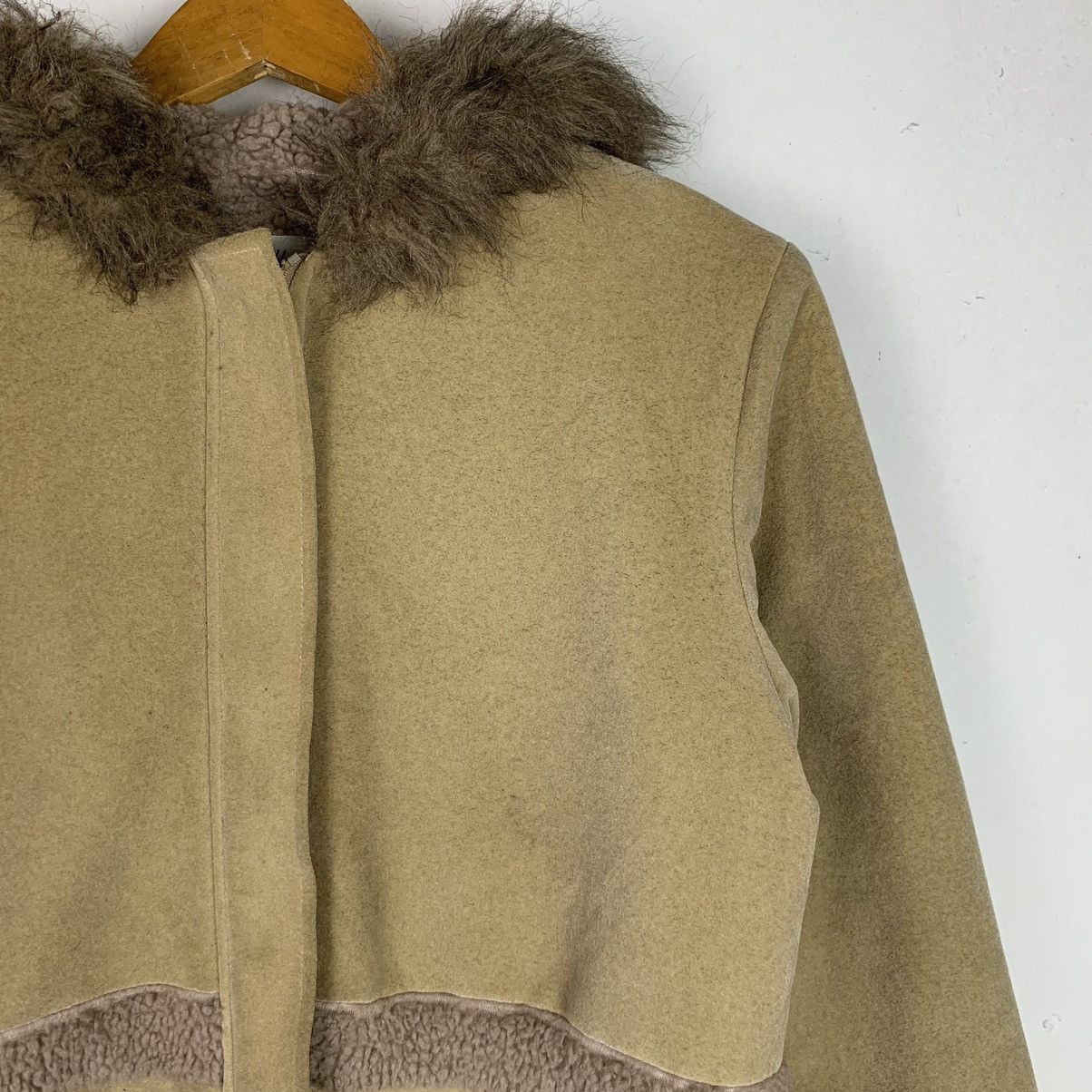 Japanese Brand × Vintage Vintage Japanese Brand Faux Fur Hoodie Jacket Size US M / EU 48-50 / 2 - 4 Thumbnail