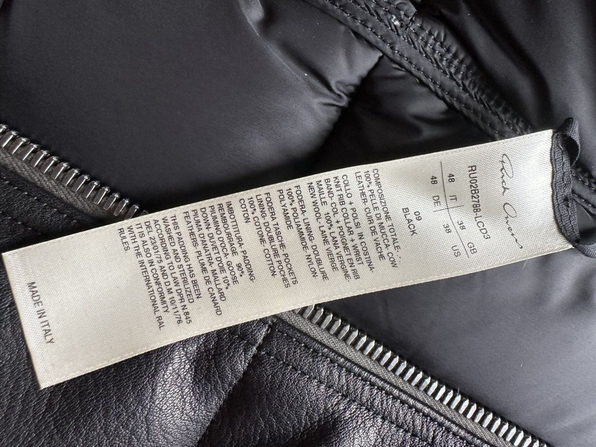 Rick Owens Rick Owens FW22 STROBE Leather Flight Jacket NWT Size US M / EU 48-50 / 2 - 8 Thumbnail