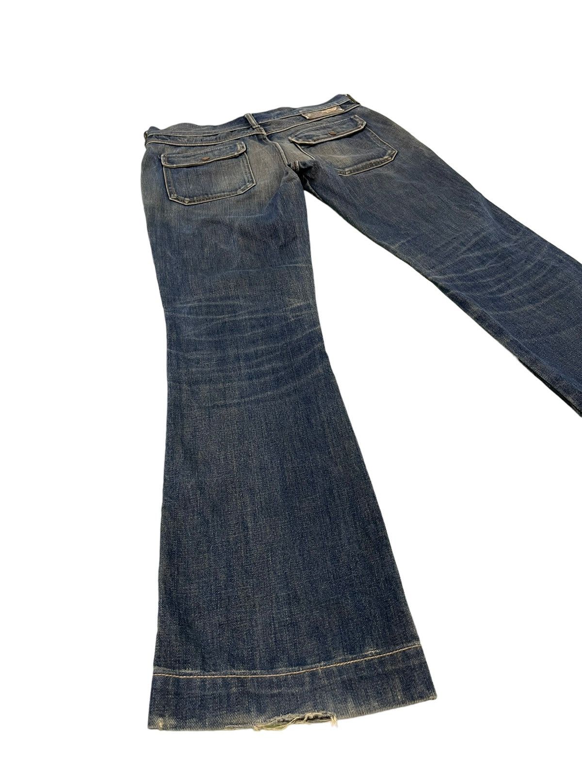 Diesel Flare Jeans Diesel Italy Distress Low Rise Boot Cut 5🟦8 Size US 30 / EU 46 - 13 Thumbnail