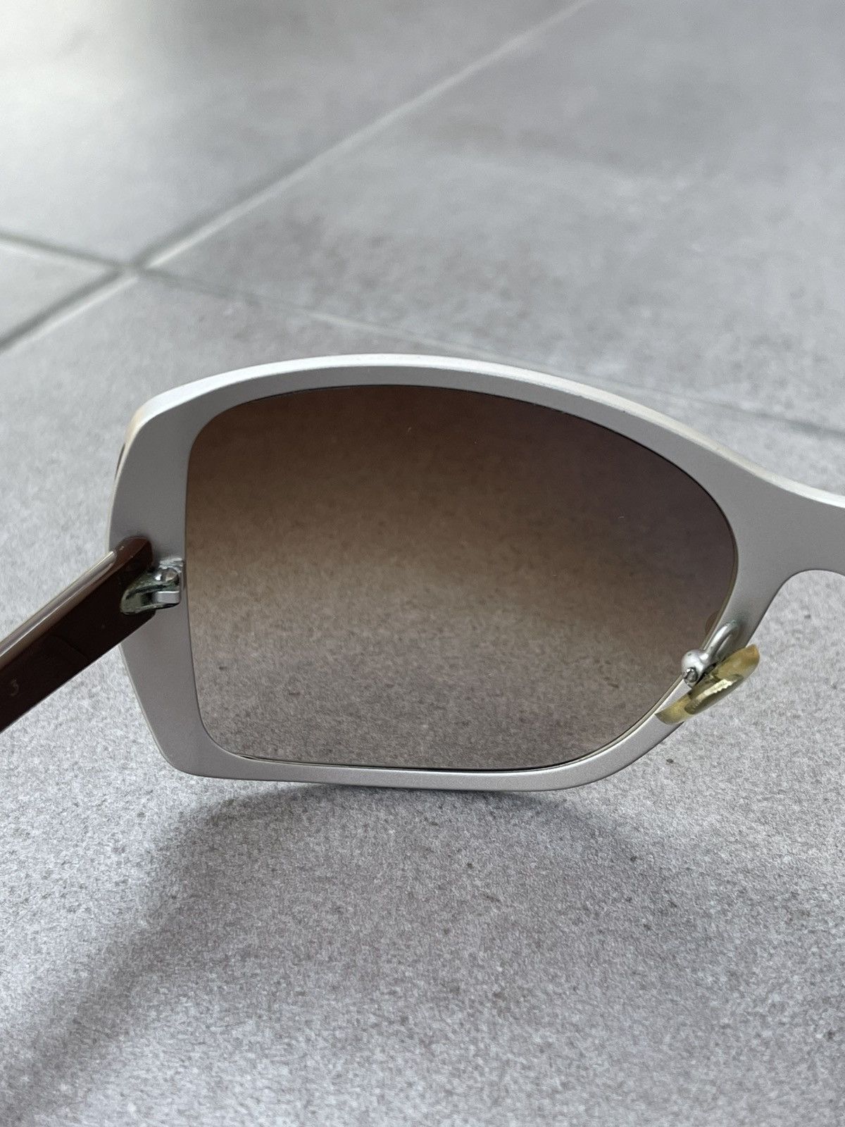 Marni Marni MA044 03 Silver Brown Round Square Sunglasses Size ONE SIZE - 9 Thumbnail