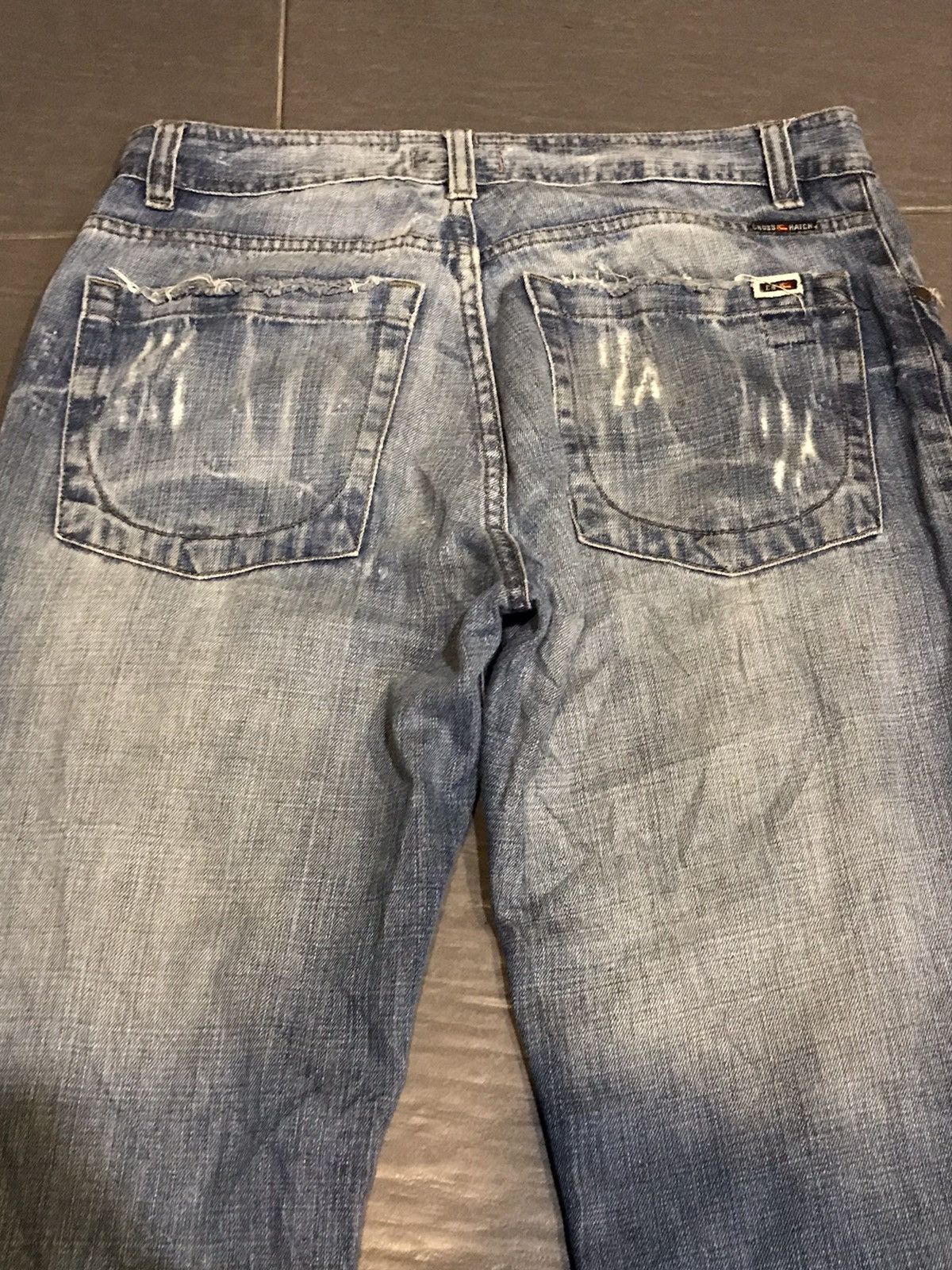 Japanese Brand × Tornado Mart Flare jeans distressed cross hatch boot cut Size US 32 / EU 48 - 5 Thumbnail