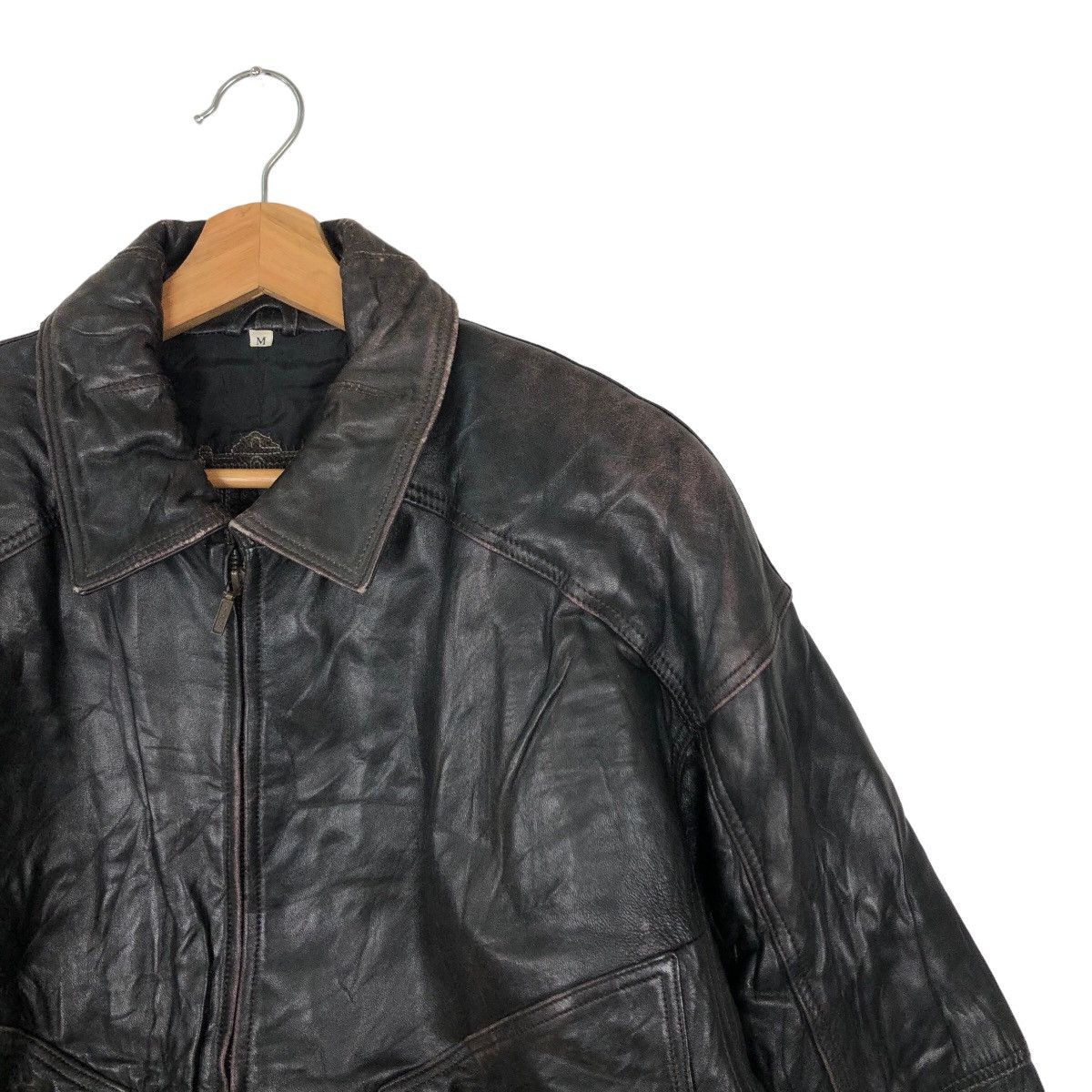 Japanese Brand VINTAGE BOMBER LEATHER JACKET HARAJUKU MOTHER Size US M / EU 48-50 / 2 - 5 Thumbnail